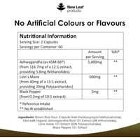 New Leaf Ashwagandha & Lions Mane Capsules